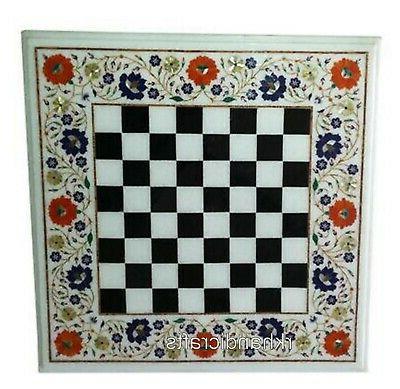 61cm marmo bianco scacchiera tavolo top pietra