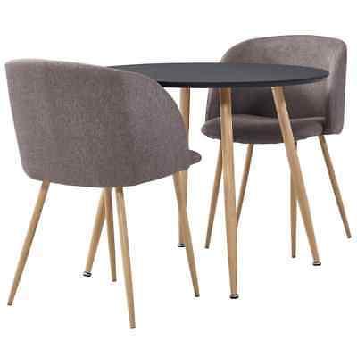 ax set 3pz tavolo 2posti schienale marrone