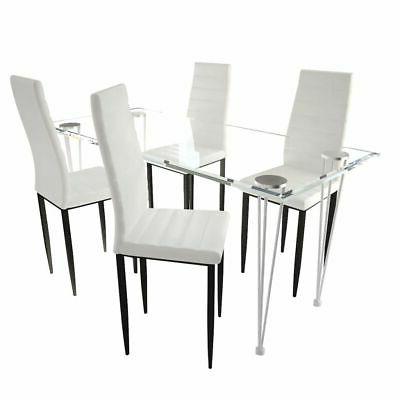 ax set 4pz tavolo vetro temperato trasparente