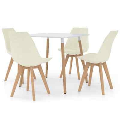 ax set 5pz sedie tavolo 4posti crema