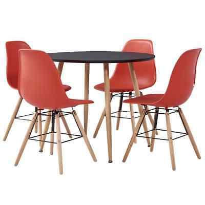 ax set 5pz sedie tavolo 4posti schienale