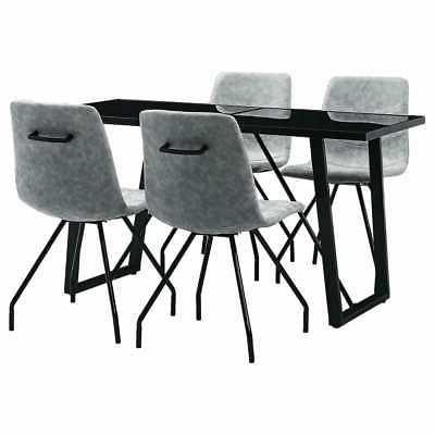 ax set tavolo sedie 5pz 4posti vetro