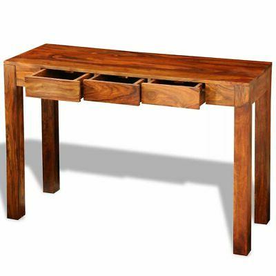 ax tavolino tavolo consolle tropicale sheesham 3cassetti