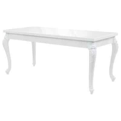 legno massello di mango tavolo pranzo bianco