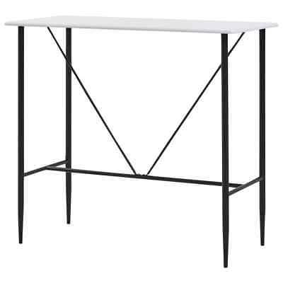 tavolo da bar bianco 120x60x110 cm in