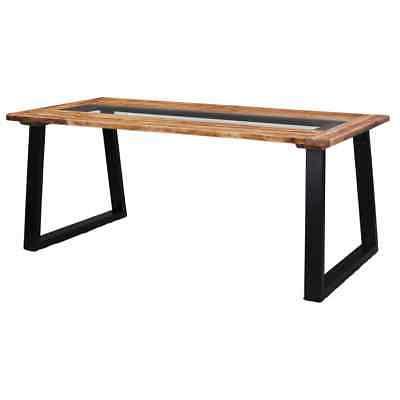 ax tavolo pranzo legno massello acacia vetro