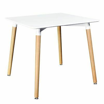 ax tavolo pranzo mdf quadrato bianco opaco