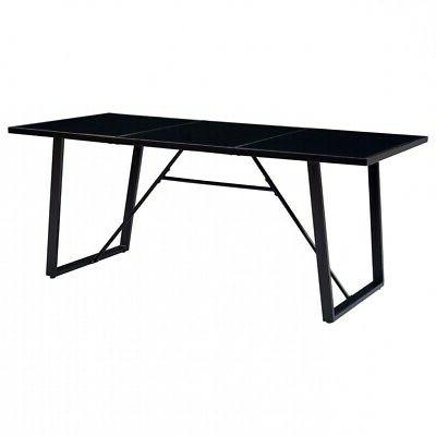 ax tavolo pranzo nero vetro temperato giardino