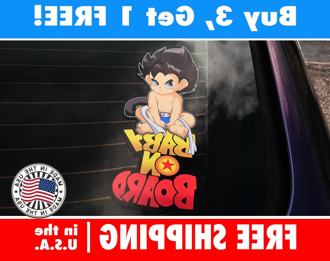 bambino vegeta su tavola paraurti adesivo dragon