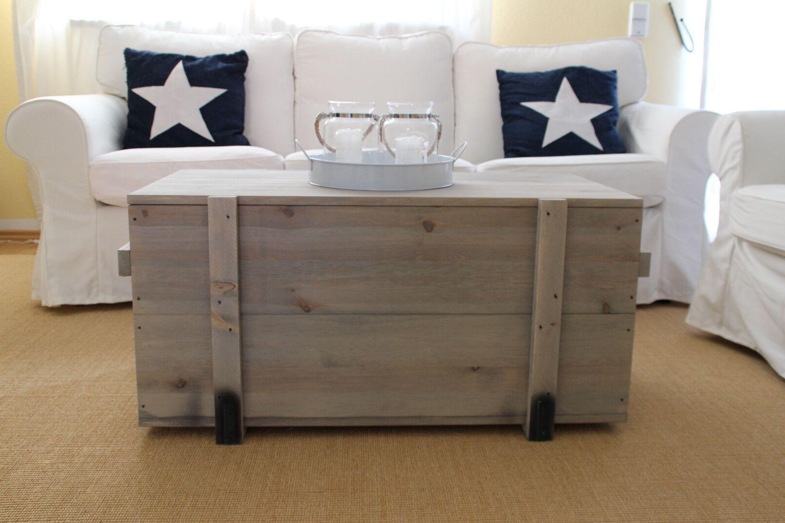 baule tavolino in legno massello tavolo da