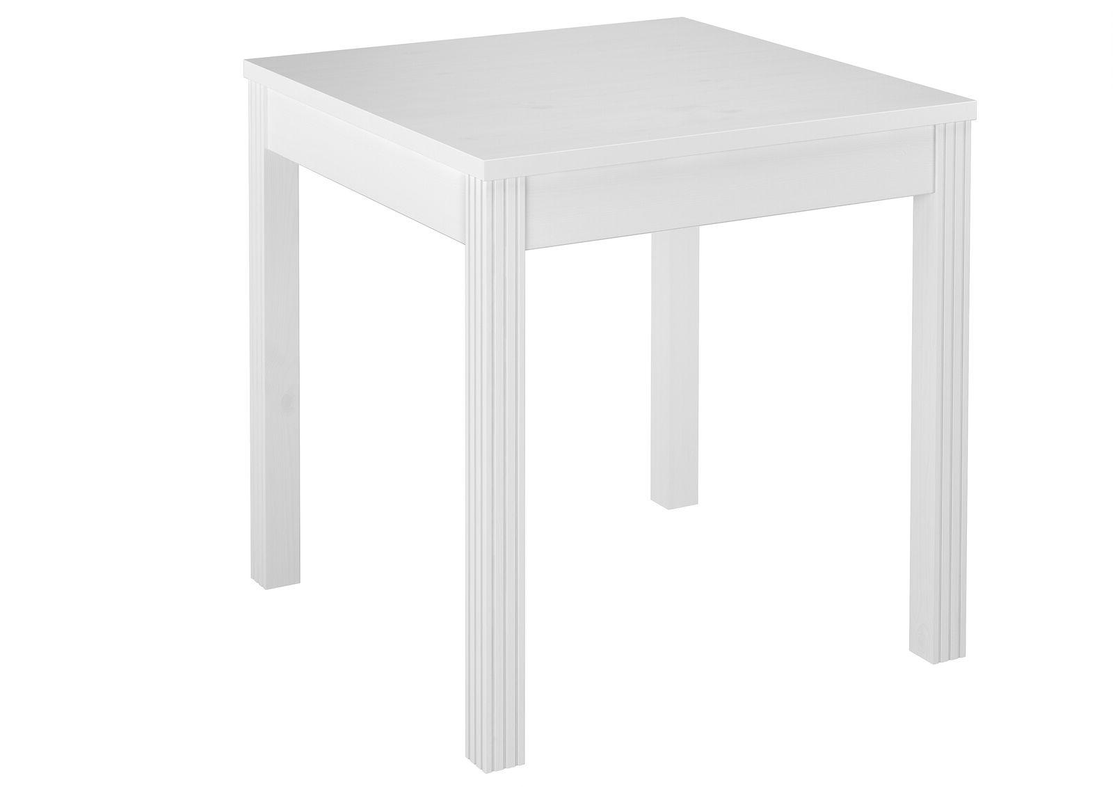 bianco tavolo cucina 75x75 pino massello zampe