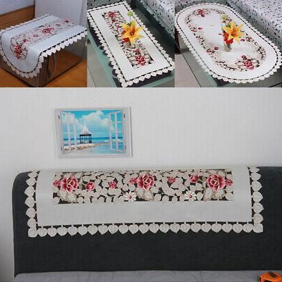 bianco vintage pizzo ricamato tovaglia tavolo da