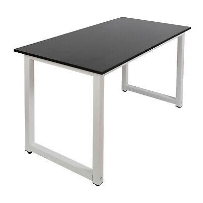 bureau 120x60x70cm noir avec plateau en mdf
