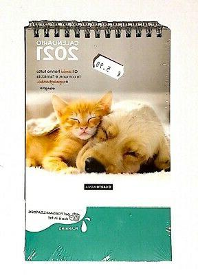 calendario 2021 animali cartomania da tavolo cm