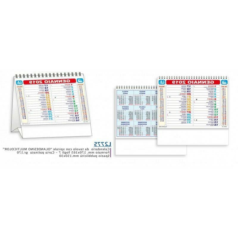 calendario da tavolo 2021 multicolor mensile ufficio