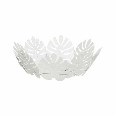 centro tavola monstera piccolo bianco marmo