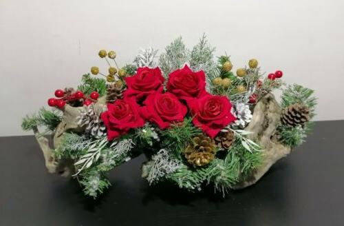 centrotavola 55 cm colore rosso natalizio capodanno