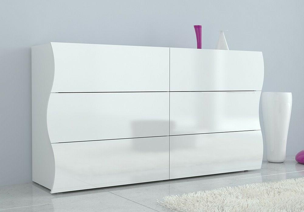 como 6 cassetti sagomati in finitura bianco
