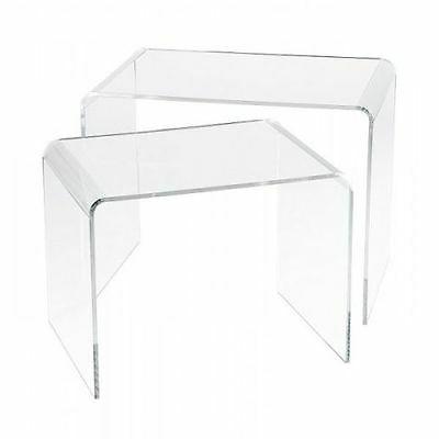 tavolino comodino trasparente in plexiglass 45x33x40h spesso