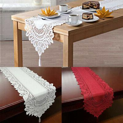 lavorato a maglia floreale pizzo runner da