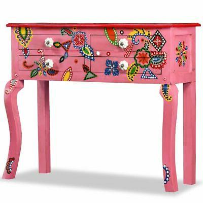 consolle in legno massello di mango rosa