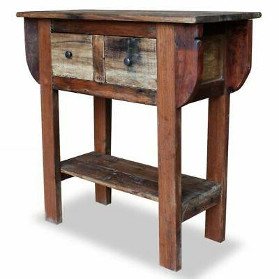 consolle in legno recupero 80x35x80 cm tavolino