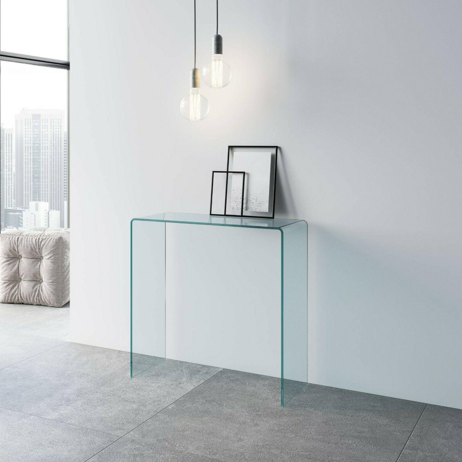 consolle in vetro curvo smalle soggiorno ingresso