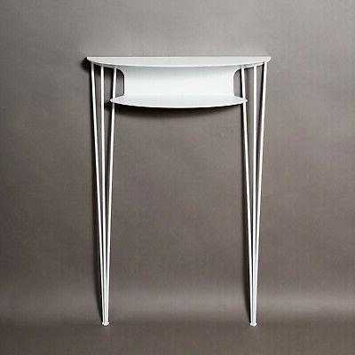 consolle moderna in metallo piccola nudo bianco