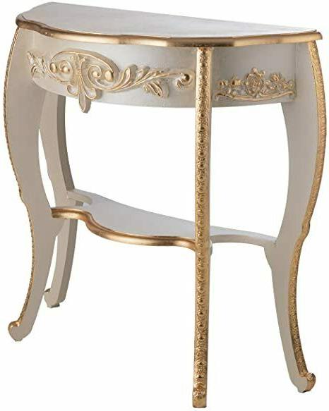 consolle tavolo tavolino ingresso panna oro avorio