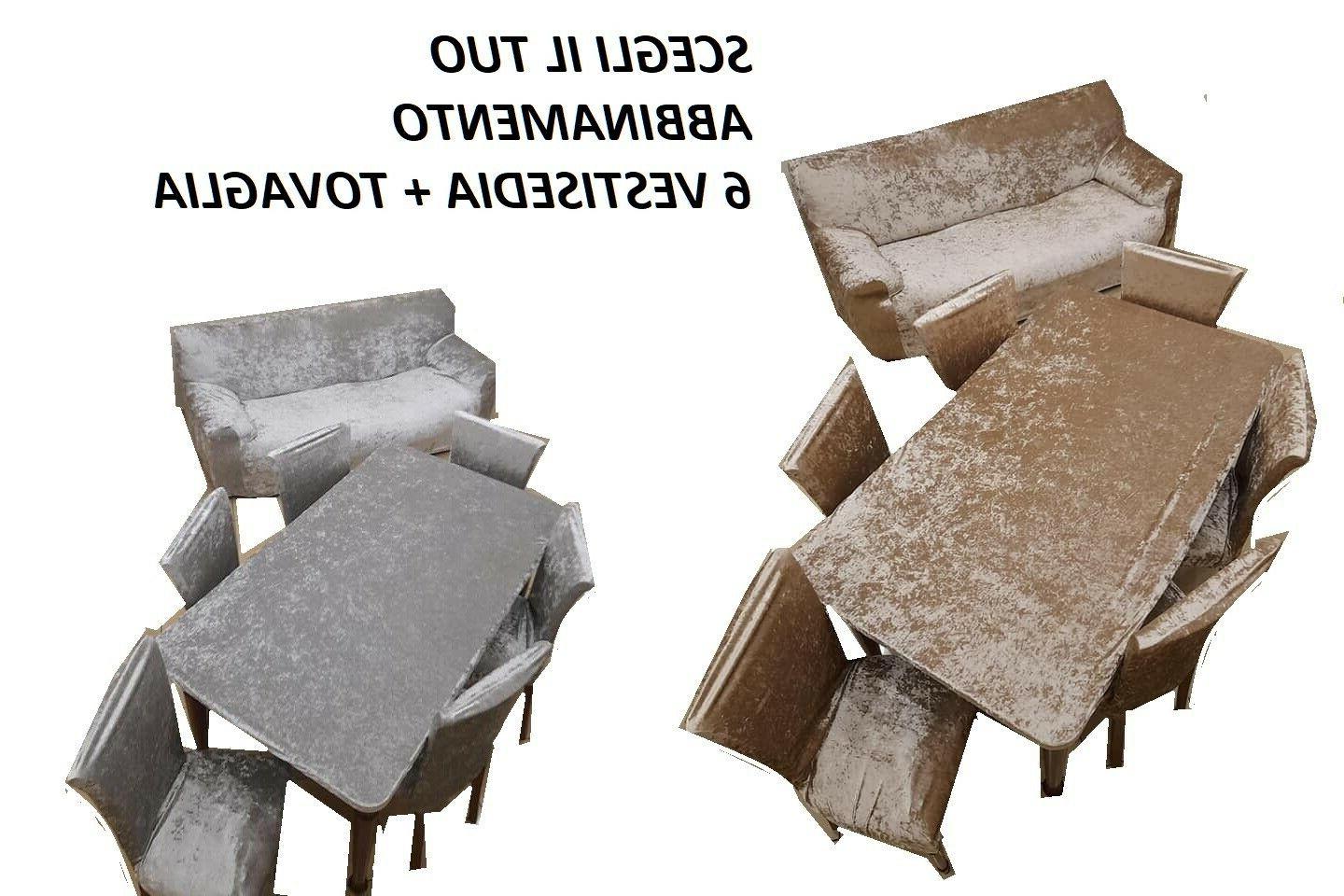 copritavolo velluto 6 pz vestisedia copri tavolo