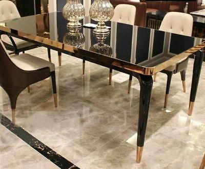 design tavolo da pranzo lusso oro vetro