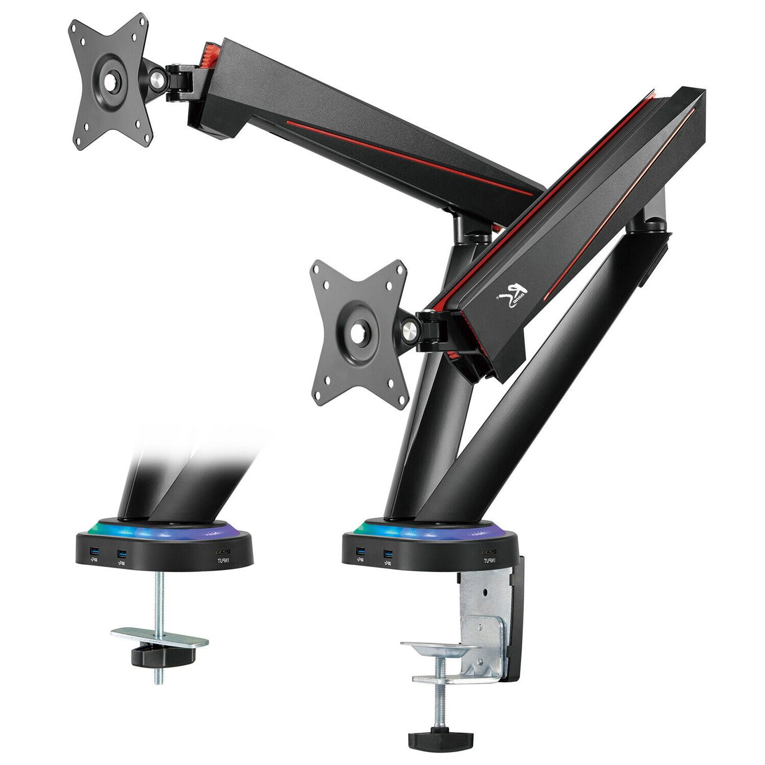 doppio supporto da tavolo per monitor da