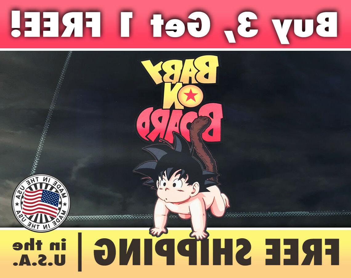 goku dragonball z bambino su tavola paraurti