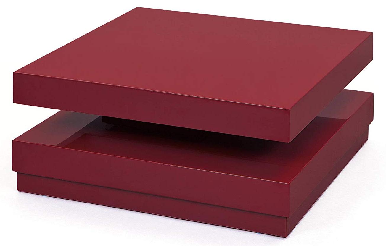 grande moderno marsala rosso quadrato girevole caffe