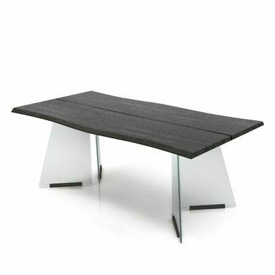 hopes tavolo scrivania in vetro e legno