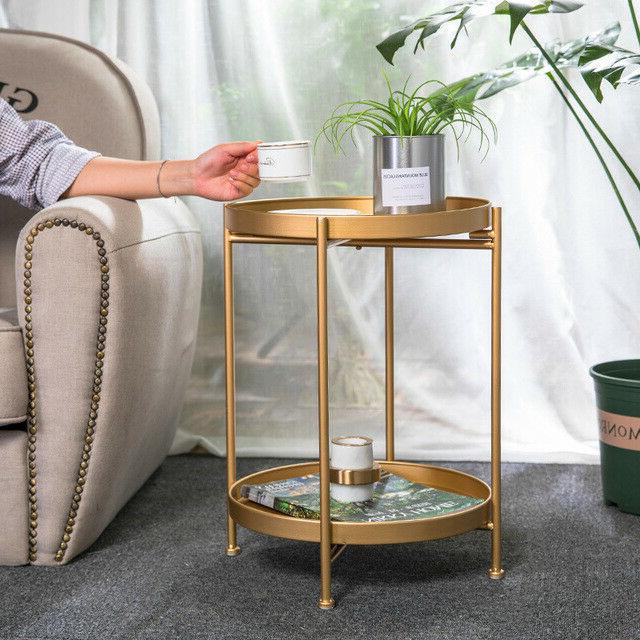 industriale nordic metallo 2tier divano tavolino caffe