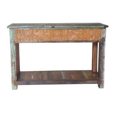 it consolle indiana intagliata 120x80x37 legno massello