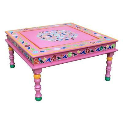 it tavolino basso dipinto colore rosa 60x30x60
