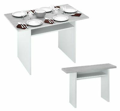 kit tavolo consolle cm 35 70x120x75h bia