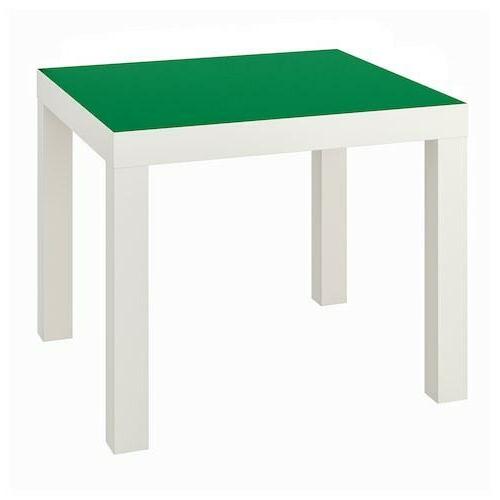 lack tavolino bianco verde 55x55 cm