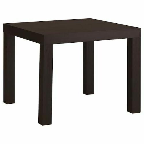 lack tavolino marrone nero 55x55 cm