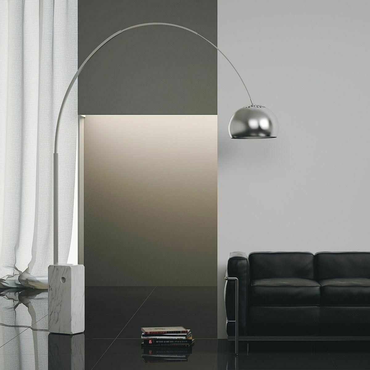 lampada ad arco da terra con base