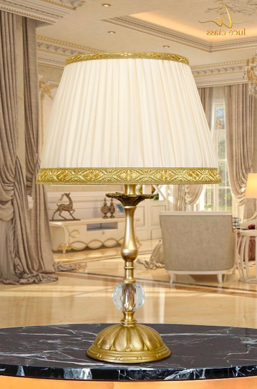 lampada da comodino tavolo classica in cristallo