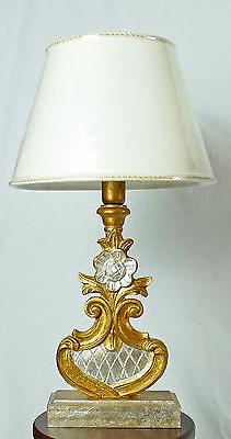 Antica Legno Colore Foglia Oro Argento Paralume Italy Art.68