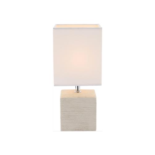 lampada da tavolo beige geri 1xe14 lighting
