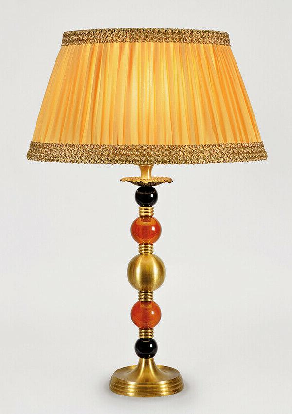 lampada da tavolo classica in cristallo ambra