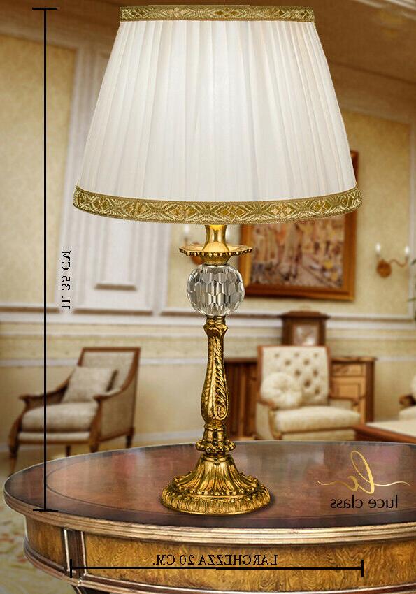 lampada da tavolo comodino classica in cristallo