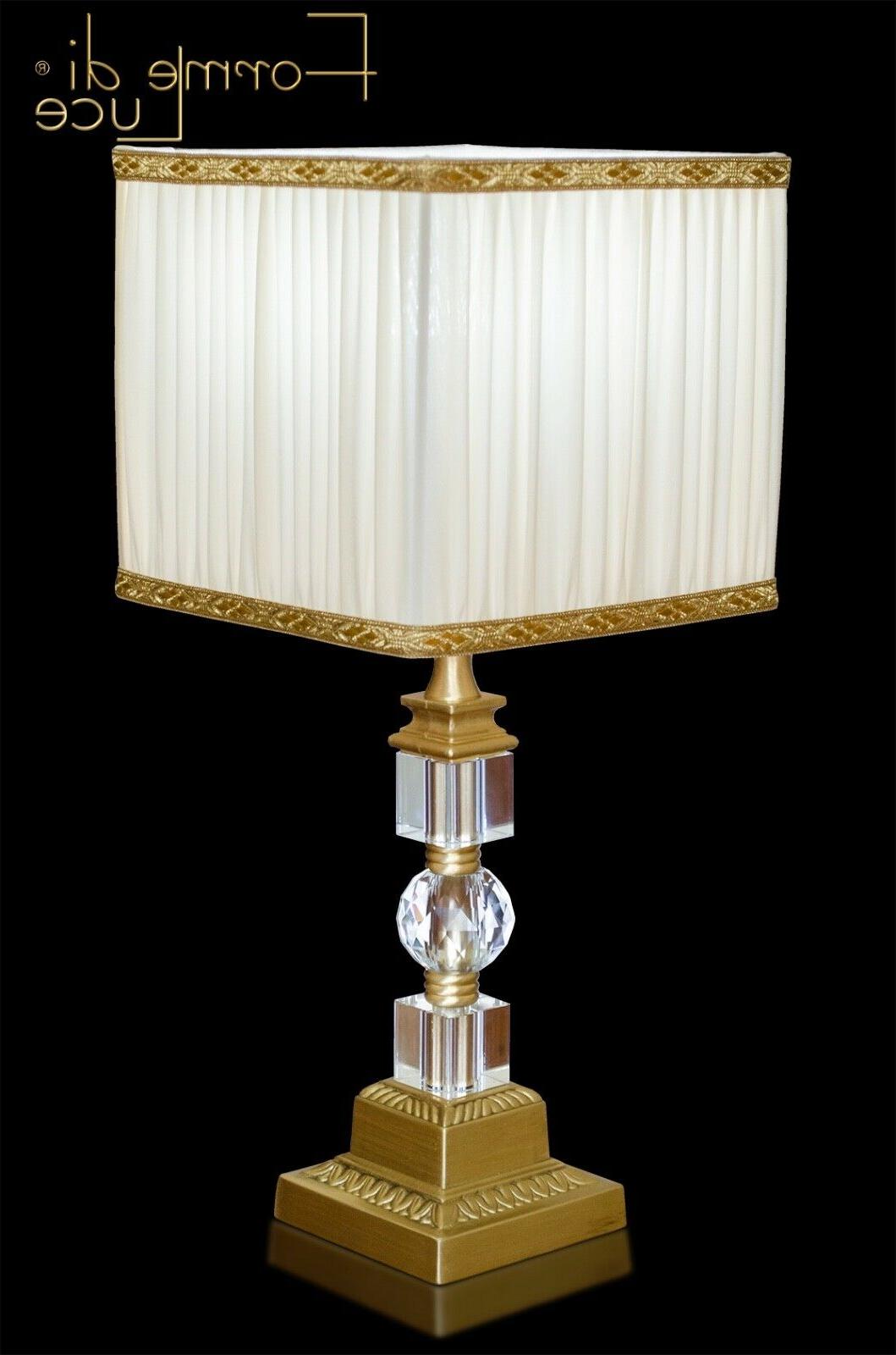 lampada da tavolo comodino classica in cristallo