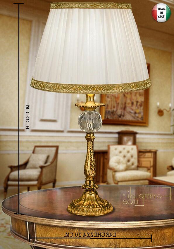 lampada da tavolo comodino classica in cristallo