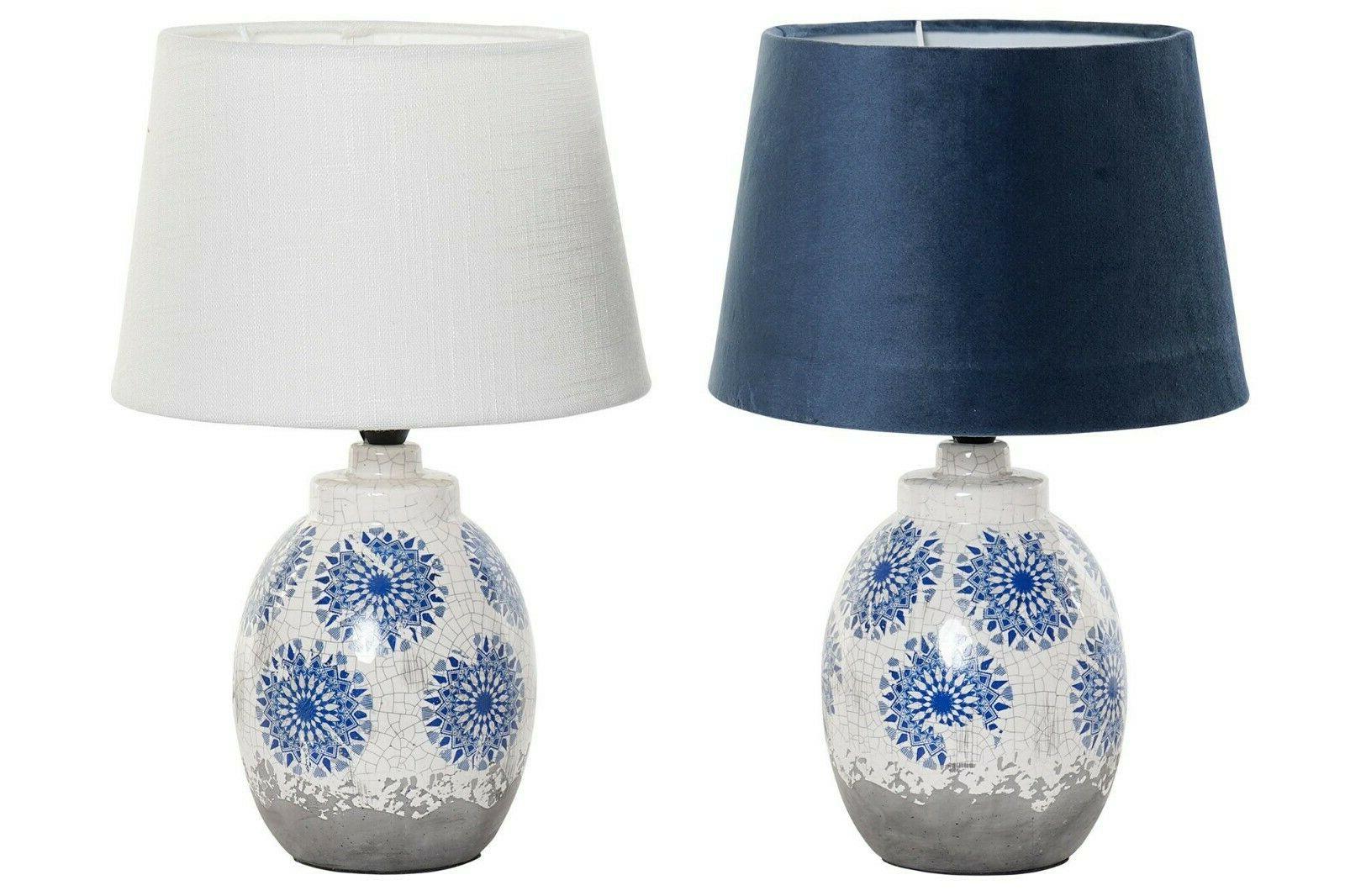 lampada da tavolo comodino in ceramica decorata